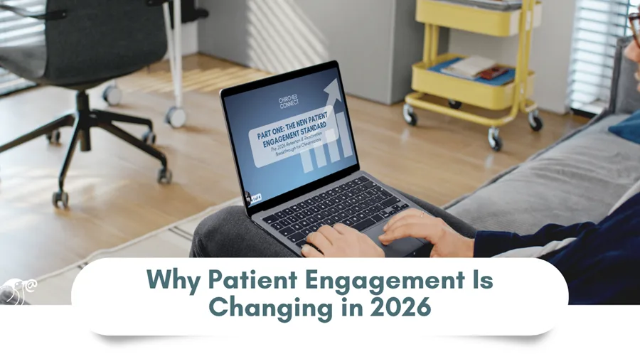Laptop showing a chiropractic patient engagement training video about the new standard for 2026.