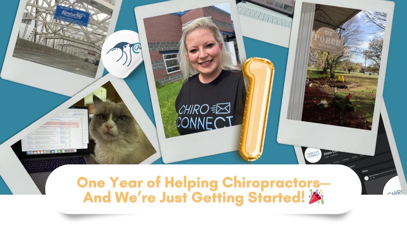 Collage of photos celebrating chiro connect's first year.