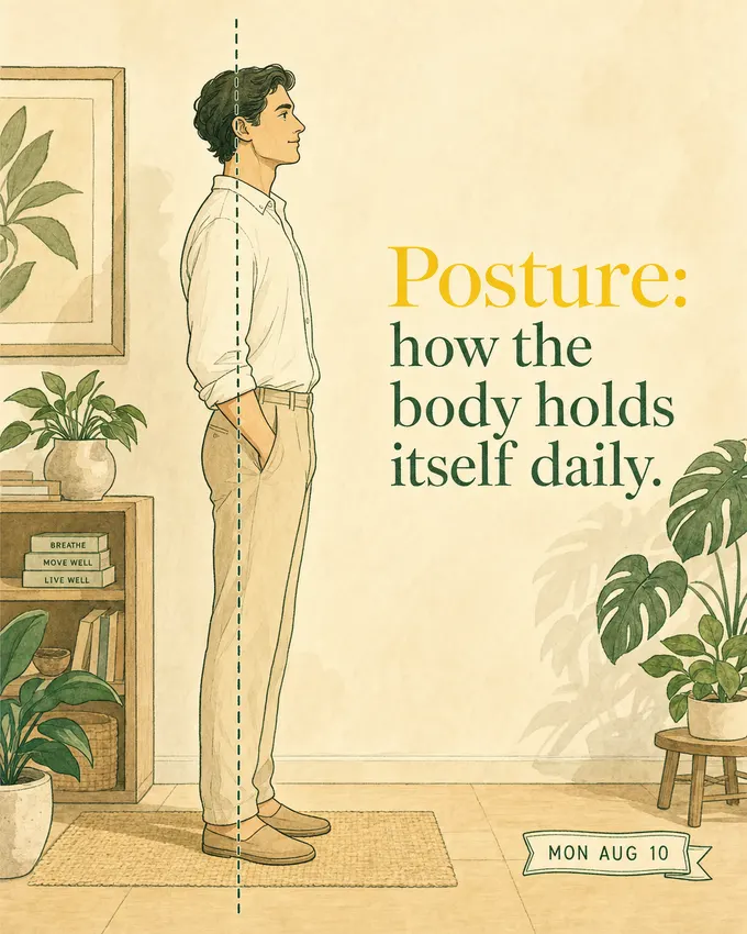 Posture: how the body holds itself daily.