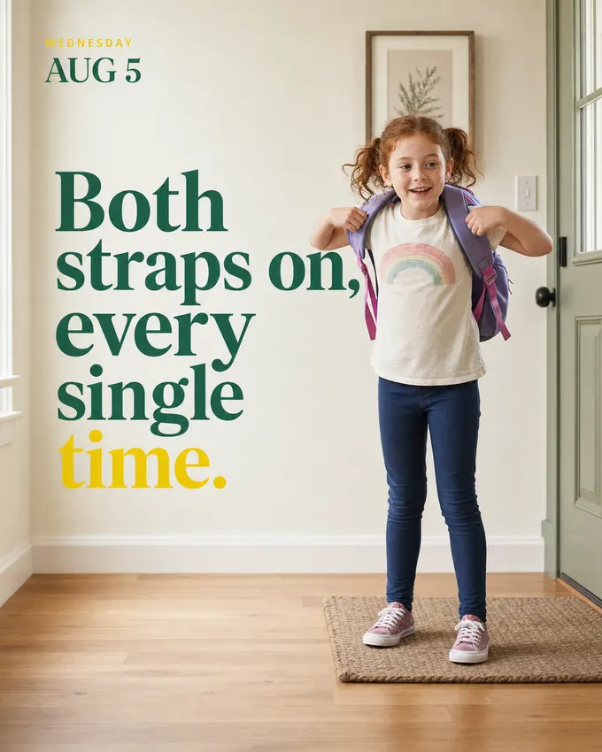Both straps on, every single time.