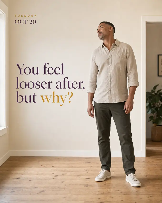 You feel looser after, but why?