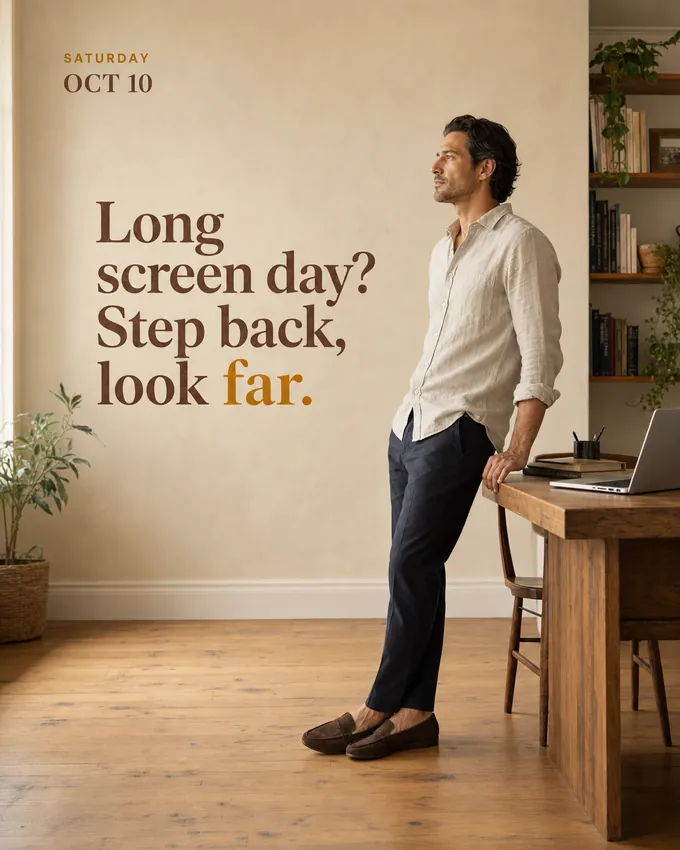 Long screen day? Step back, look far.