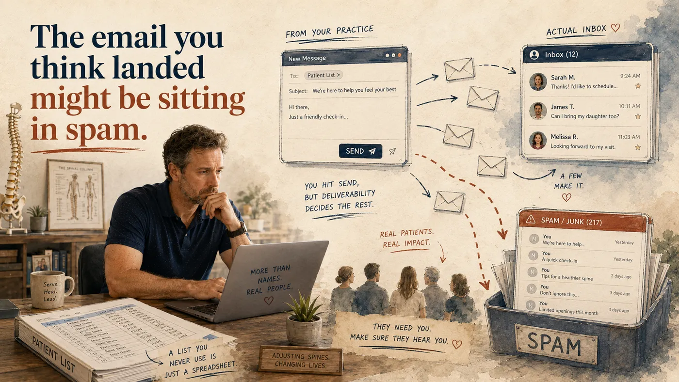 An email landing in the inbox versus the promotions tab versus spam.
