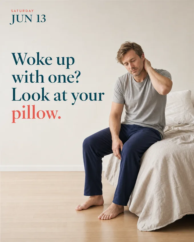 Week of Wellness tip for Saturday June 13: if you woke up with neck pain, look at your pillow.