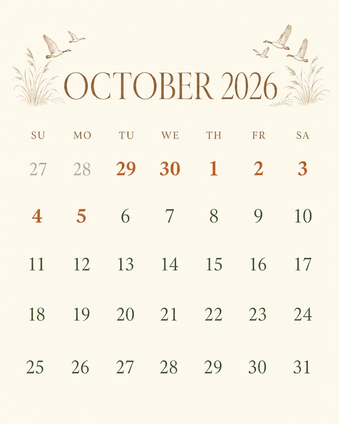 Chiro Connect October 2026 patient wellness calendar.