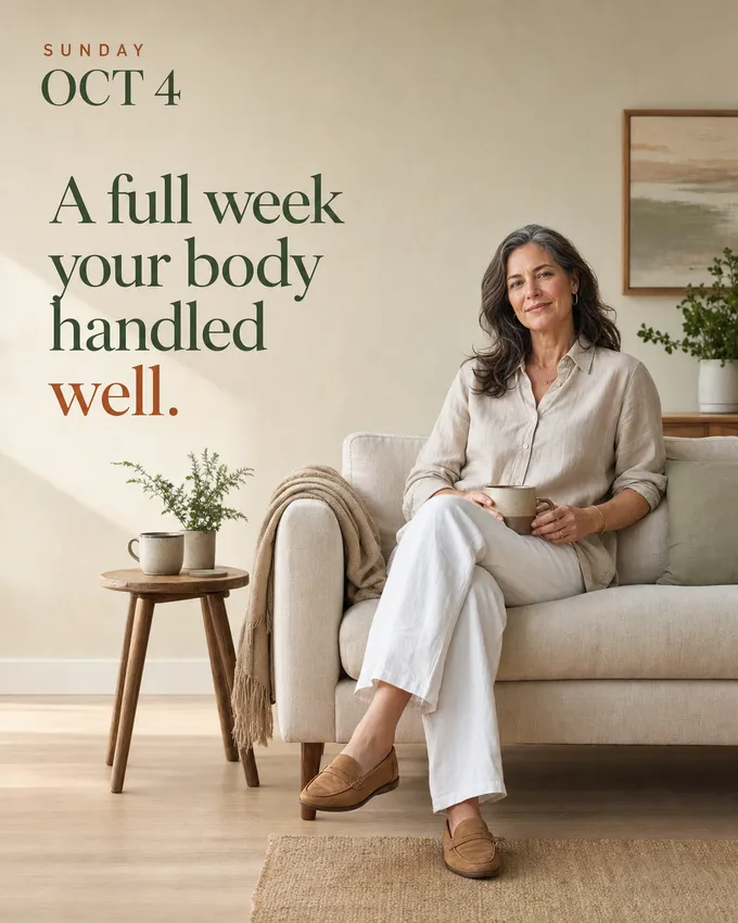 A full week your body handled well.