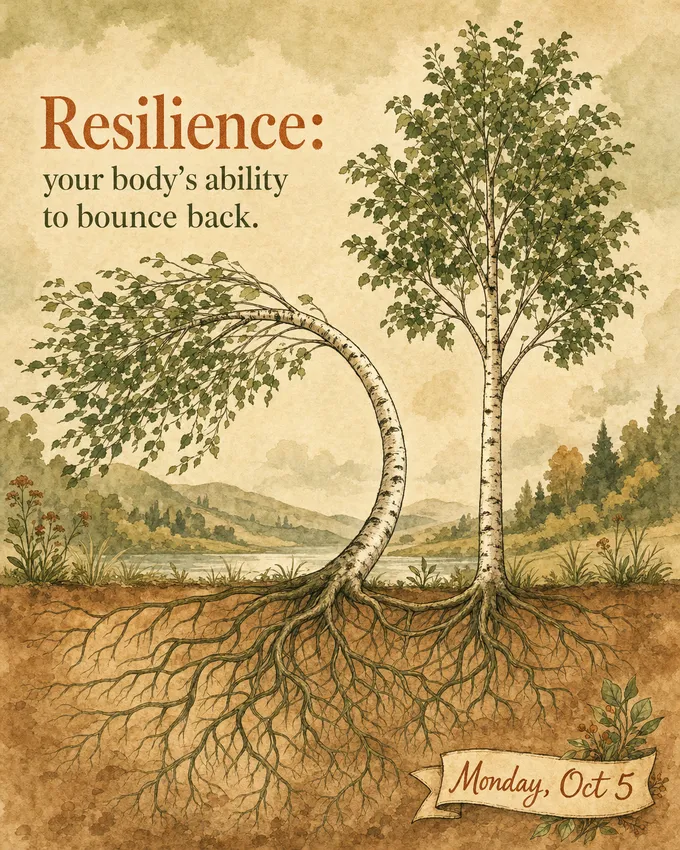 Resilience: your body's ability to bounce back.