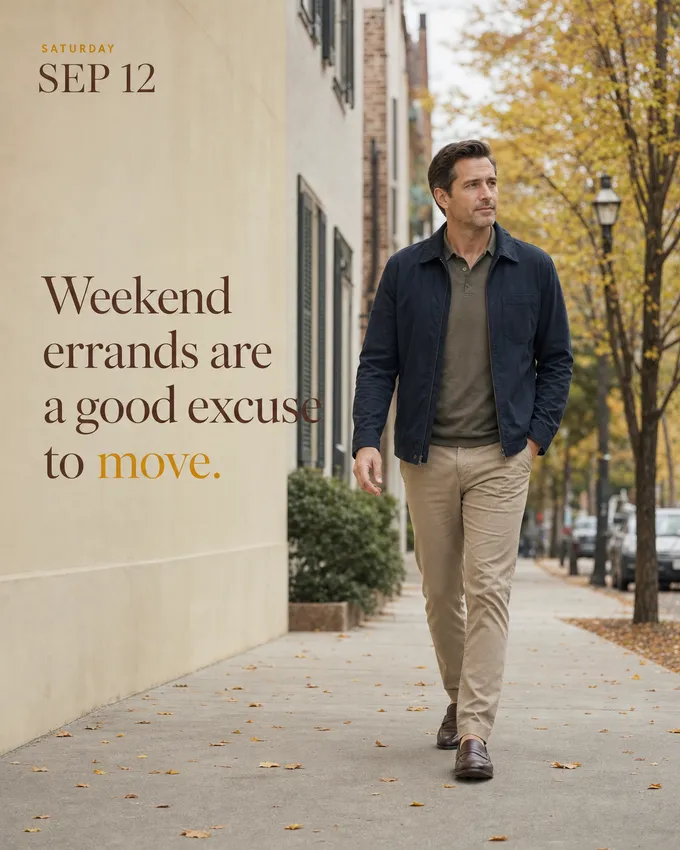 Weekend errands are a good excuse to move.