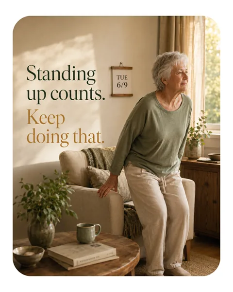 Standing up counts. Keep doing that