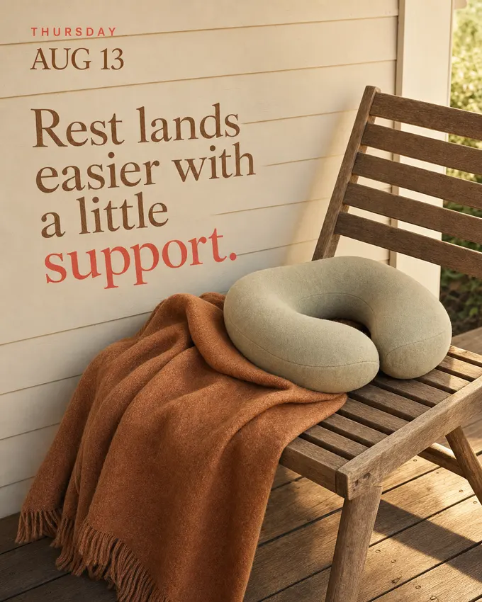 Rest lands easier with a little support.