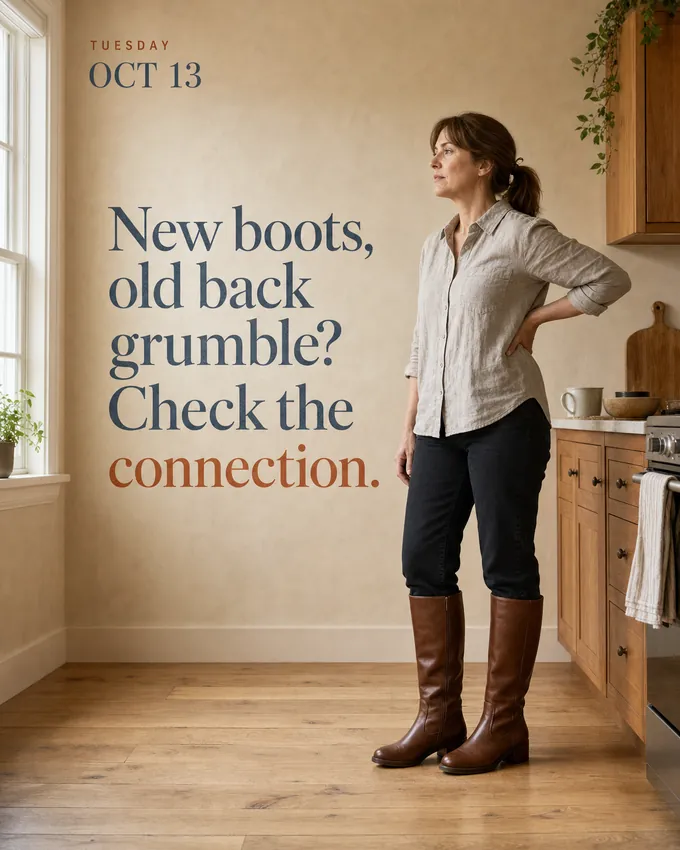 New boots, old back grumble? Check the connection.