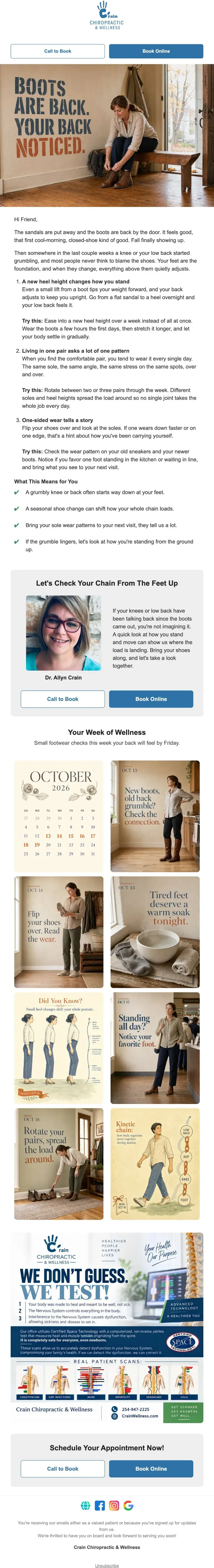 A full real chiropractic patient newsletter from a client clinic