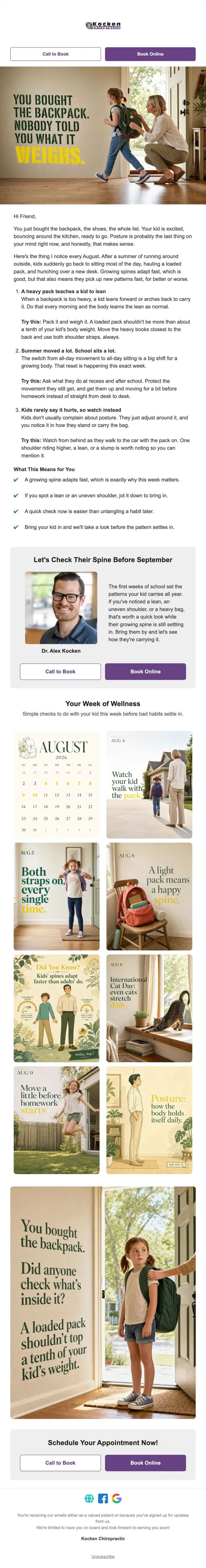 A full real chiropractic patient newsletter from a client clinic